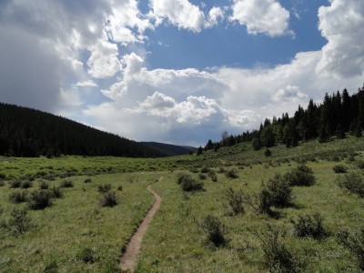 Long valley in Lost Creek Wilderness.
