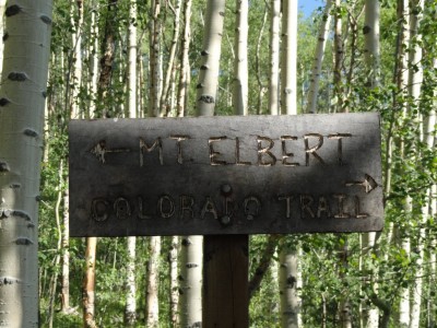 Intersection of the Mt Elbert East Route with the CT.