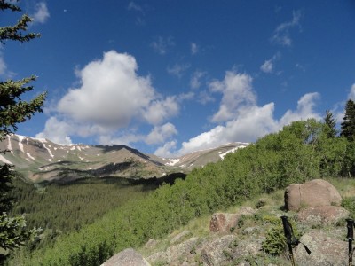 Still below treeline in Aspen and Pine Forests. Still below treeline in Aspen and Pine Forests.