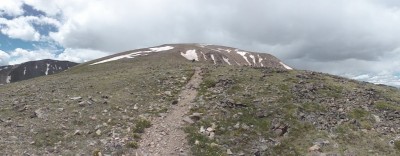 Panorama of false summit near 13,000 ft.