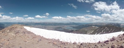 Panorama from Mt Elbert summit, looking Northeast.