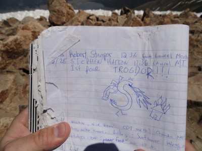 Major find in the Mt Elbert log book: Trogdor the Burninator!